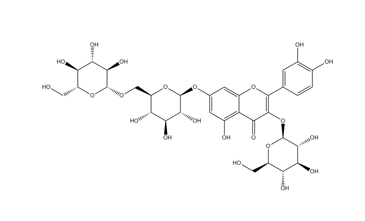 槲皮素-3-O-β-D-葡萄糖-7-O-β-D-龍膽雙糖苷|60778-02-1